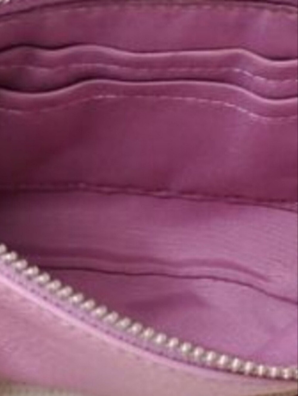 Coach Pink Genuine Leather Shearling-Trim Mini Handbag/Wristlet with Pom - Picture 2 of 4